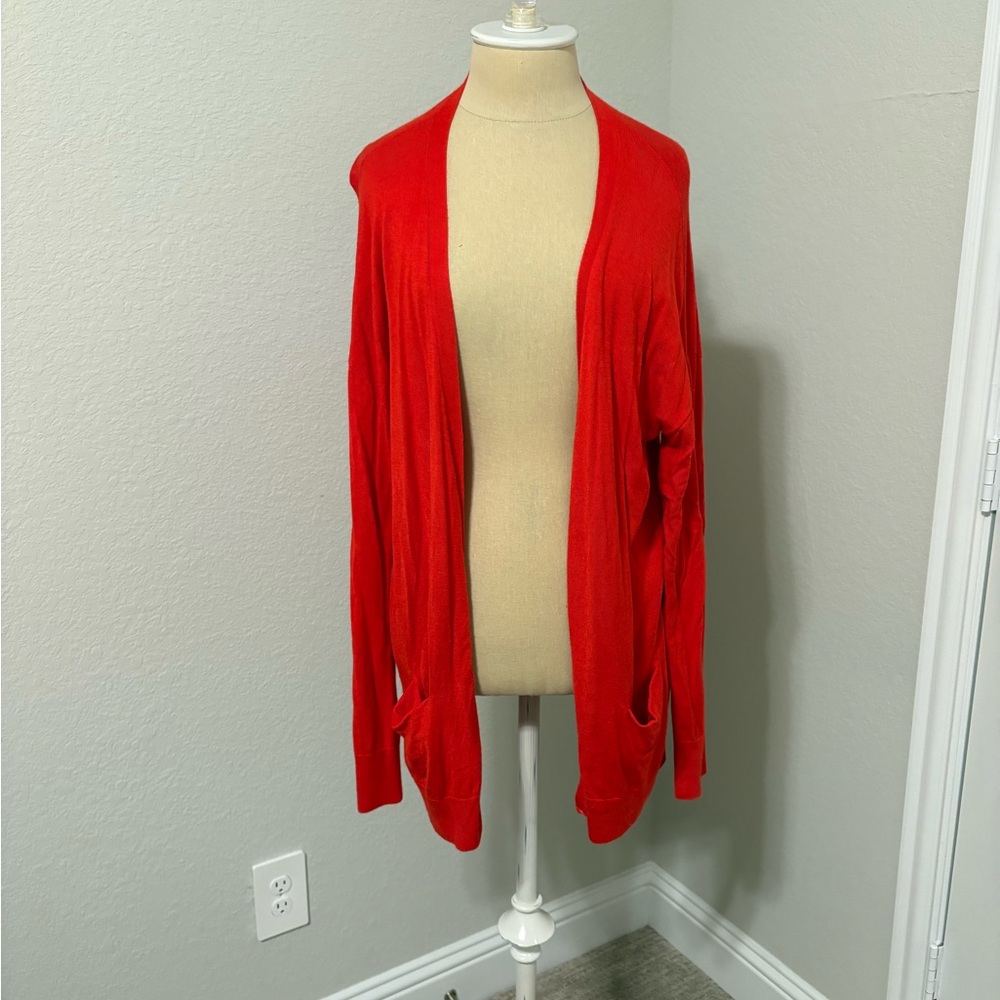 Halogen Vibrant Red/Orange Women's Cardigan